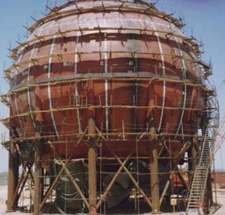 ENGRO ESAHI, FIT-UP, ERECTION WELDING OF VCM STORAGE SPHERICAL TANK-1