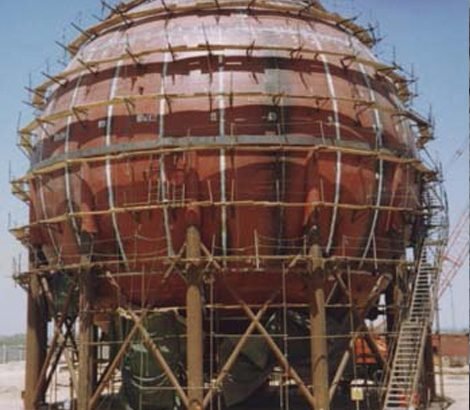 ENGRO ESAHI, FIT-UP, ERECTION WELDING OF VCM STORAGE SPHERICAL TANK-1